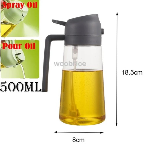 Glass oil spray bottle - 2-in-1,