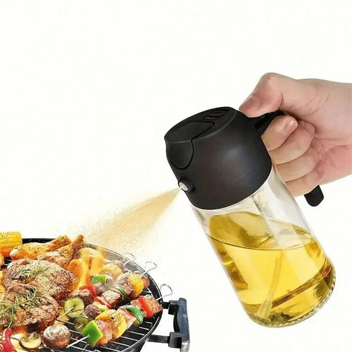 1pc black oil spray bottle - black,