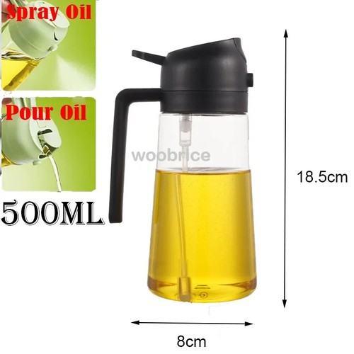 Oil spray bottle 500ml - 2-in-1,